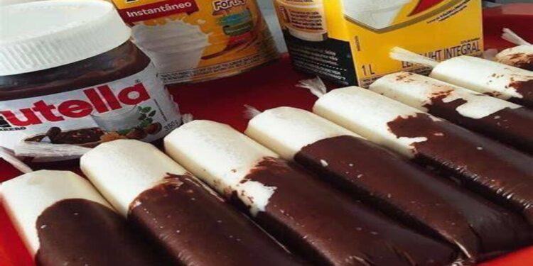 Geladinho de ninho com nutella