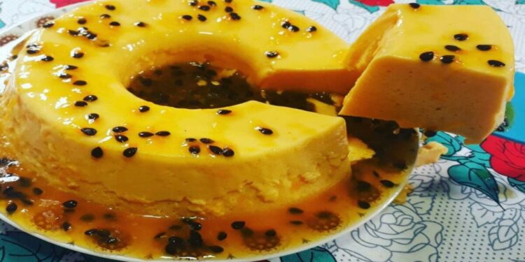 Pudim de maracujá com gelatina