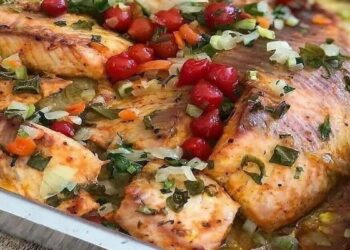 Filé de tilápia assado no forno