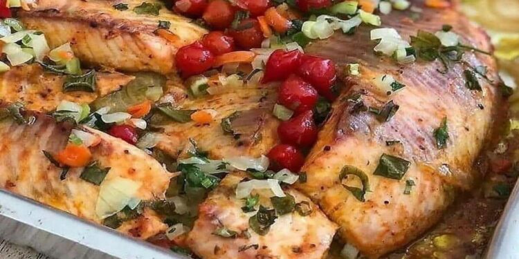 Filé de tilápia assado no forno