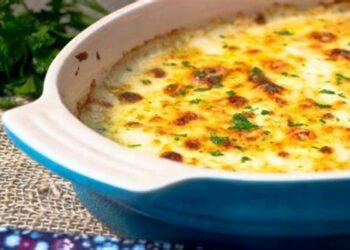 Batata gratinada com queijo