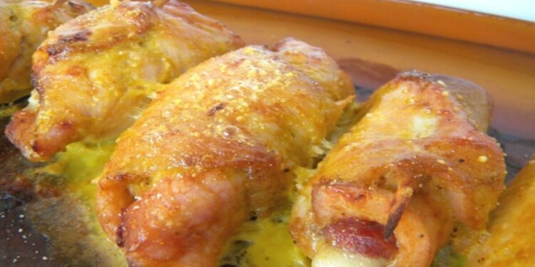 Rolinhos de frangos recheados